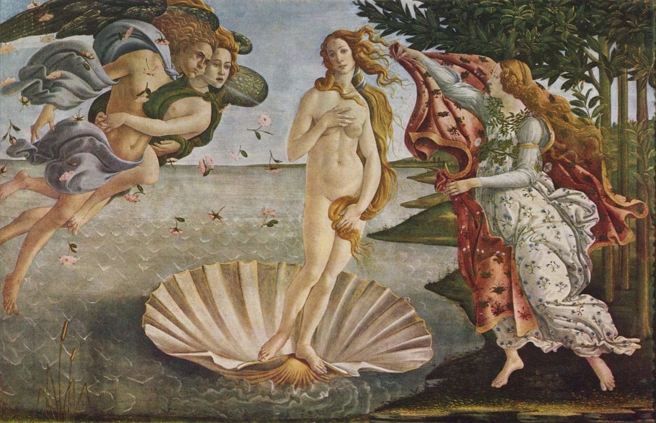 quadro La nascita di Venere, Botticelli