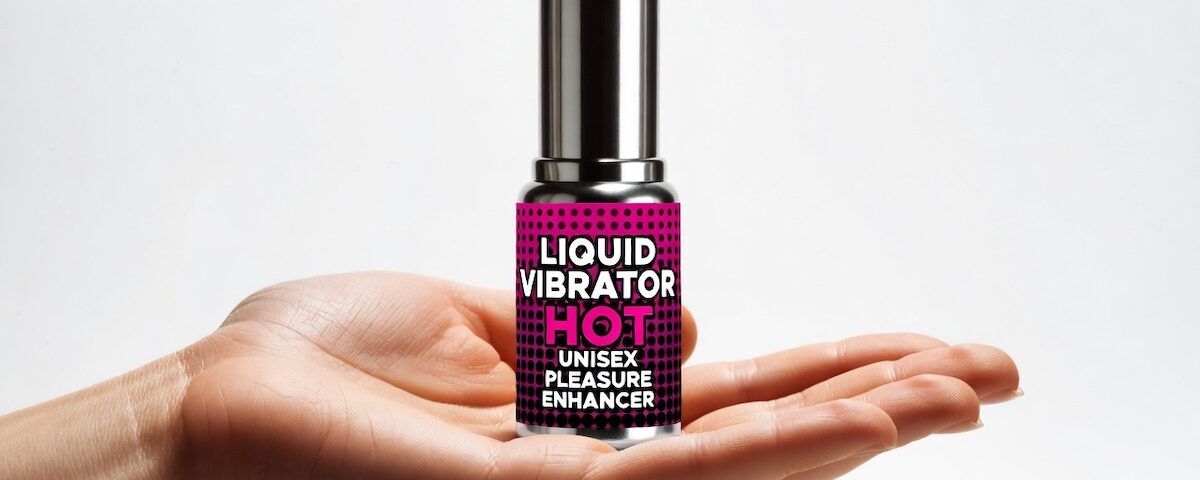 Vibratore liquido effetto caldo tenuto in mano